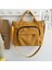 Dış Fermuar Sarı Tarzı Hylhexyr Kadife Omuz Çantası Kadın Vintage Alışveriş Çantaları Fermuar Kız Öğrenci Bookbag Çanta Dış Cep ile Rahat Tote (Yurt Dışından) 1