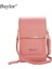 Gri Tarzı 11X5X19CM Buylor Dokunmatik Ekran Cep Telefonu Omuz Çantaları Kadınlar Için Mini Kart Sahibinin Cüzdan Bozuk Para Cüzdanı Yumuşak Deri Crossbody Kadın Çanta (Yurt Dışından) 4