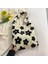 Siyah Stil 30X30X2CM Ins Women Flower Print Shoulder Bags New Winter Soft Plush Bucket Bags Female Open Pocket Crossbody Furry Fluffy Tote Bags (Yurt Dışından) 1