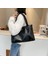 Siyah Stil Fashion Solid Color Women Large Capacity Underarm Shoulder Handbags Totes Simple Casual Pu Leather Female Dialy Shoulder Bags (Yurt Dışından) 5