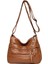 Kahverengi Tarzı Fashion Solid Crossbody Bag Casual Women Pu Shopping Street Shoulder Bags Large Capacity Multi-Zipper Mother Top-Handle Handbag (Yurt Dışından) 1
