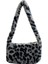 Blue Leopard Style Moda Kadın Inek Baskı Kalıp Çantaları Kadın Kış Peluş Koltukaltı Çantaları Leopar Zebra Desen Kabarık Bez Çantalar Küçük Çantalar (Yurt Dışından) 1