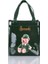 Floresan Yeşil Tarzı Eco Friendly Flower Tote Shopping Bag Reusable Waterproof Pvc Shoulder Bag London Style Handbag For Women Luopper Bag (Yurt Dışından) 1