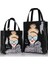 Floresan Yeşil Tarzı Eco Friendly Flower Tote Shopping Bag Reusable Waterproof Pvc Shoulder Bag London Style Handbag For Women Luopper Bag (Yurt Dışından) 2