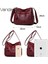 Burgundy Style 1 Style Many Pockets Shoulder Crossbody Bags For Women Leather Ladies Designr Handbags Winter Style Messenger Bags Sac A Main (Yurt Dışından) 5