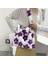 Mor Tarzı 30X30X2CM Ins Women Flower Print Shoulder Bags New Winter Soft Plush Bucket Bags Female Open Pocket Crossbody Furry Fluffy Tote Bags (Yurt Dışından) 2