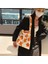Mor Tarzı 30X30X2CM Ins Women Flower Print Shoulder Bags New Winter Soft Plush Bucket Bags Female Open Pocket Crossbody Furry Fluffy Tote Bags (Yurt Dışından) 3