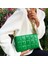 Silver Chain White Style Quilting Pu Leather Crossbody Bag For Womeummer Travel Trends Shoulder Bag Purses And Handbags Thick Chain Green Ladies (Yurt Dışından) 2