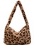 Açık Kahverengi Tarzı Moda Kadın Inek Baskı Kalıp Çantaları Kadın Kış Peluş Koltukaltı Çantaları Leopar Zebra Desen Kabarık Bez Çantalar Küçük Çantalar (Yurt Dışından) 1