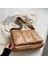 Açık Kahverengi Tarzı 33X10X22 cm Vintage Luxury Designer Totes Large Capacity Pu Leather Crossbody Handbag Women Solid Color Quilted Shoulder Messenger Bag (Yurt Dışından) 1
