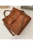 Kahverengi Tarzı Hylhexyr Kadife Omuz Çantası Kadın Vintage Alışveriş Çantaları Fermuar Kız Öğrenci Bookbag Çanta Dış Cep ile Rahat Tote (Yurt Dışından) 1