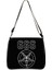 YXBWITHC18CW Stili 20CMX24CM Sevimli Siyah Kedi Cadı Messenger Çanta Kadın Çanta Tuval Koltukaltı Omuz Çantaları Büyücülük Kafatası Kız Gotik Crossbody Çanta Hediye (Yurt Dışından) 1