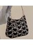 Siyah Stil 25X18X6 cm Xiuya Moda Çanta Kalp Şekli Işlemeli Kız Sonbahar Kış Omuz Çantası Kadın Lolita Gotik Tote Kanvas Çanta (Yurt Dışından) 2