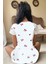 Örme Yumuşak Kısa Kol Kiraz Basklı Sortlu Pijama Takımı 2