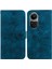 Oppo Reno 10 Pro 5g Kabartmalı Lily Cüzdan Kılıfı ile Uyumlu, Kart Tutuculu Pu Deri Kapaklı (Yurt Dışından) 5