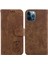 Apple iPhone 12 Pro Max Kabartmalı Sevimli Kaplan Flip Folyo Cüzdan Kılıf Kart Cebi Tutucu Kapak (Yurt Dışından) 5