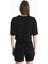 Kadın Siyah Bisiklet Yaka Oversize Süprem Basic Crop Tişört 3