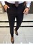 Italyan Stil Slim Fit Bel Detaylı Erkek Pantolon Kahverengi T11337 1