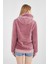Grody.tunisex Kapüşonlu Peluş Sweatshirt Hoody Gül Kurusu 2
