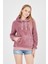 Grody.tunisex Kapüşonlu Peluş Sweatshirt Hoody Gül Kurusu 5