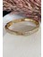 Rose Gold Renk Taşlı Çelik Kelepçe Bileklik 2