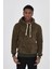 Kapüşonlu Peluş Sweatshirt Hoody Haki 4