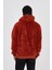 Kapüşonlu Peluş Sweatshirt Hoody Kiremit 4