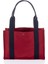 Kanvas Tote Bag, Orta Boy Bordo Kadın Kol ve Omuz Çantası, 35X25 Cm, Ön ve Iç Cepli, Mıknatıs Ağızlı 3