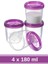 4 Adet Bebek Mama Yoğurt Saklama Kabı, Besin Ölçekli Sızdırmaz Mama Kabı 4’lü Set (4X180ML) 1