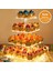 Sıcak Beyaz Işık Stili 4 Katlı LED Işık Kek Standı Akrilik Kek Teşhir Standı Şeffaf Tepsi Cupcake Tutucu Düğün Doğum Günü Pastası Raf Dekor Araçları (Yurt Dışından) 2
