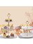 3 Katmanlı Altın Stili Gosterildigi Gibi 1 Takım Katmanlı Taç Düğün Doğum Günü Pastası Tabağı Stand Kolu Uydurma Çubuk Meyve Tabakları Standı Pasta Tepsisi Kek Standı (Yurt Dışından) 3