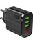 3 Port USB Telefon Şarj Cihazı 5V 3.1A Dijital LED Ekran Ab Tak Için Seyahat Duvar Şarj Adaptörü (Yurt Dışından) 1