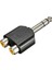 6.35MM 1/4 Inç Erkek Stereo 2 Çift Rca Dişi Y Splitter Ses Adaptörü Dönüştürücü (Yurt Dışından) 1