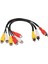 Yeni 3 Rca Erkek 6 Rca Dişi Fiş Splitter Ses Tv DVD Video Adaptörü Av Kablosu (Yurt Dışından) 5