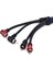5 M 2 Rca 2 Rca Fiş Araba Stereo Ses Kablosu Amplifikatör Örgülü Alet (Yurt Dışından) 5