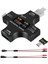USB C Test Cihazı, 2'si 1 Arada Tip C USB Test Cihazı Renkli Ekran IPS Dijital Multimetre, Gerilim, Akım, Güç, Direnç, Sıcaklık, Klipsli Kablo Desteği Pd2.0/pd3.0,qc2.0 (Yurt Dışından) 2