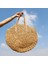 Küçük Bej Tarzı Yuvarlak Hasır Plaj Çantası Eski El Yapımı Dokuma Omuz Çantası Rafya Daire Rattan Çantalar Bohem Yaz Tatili Günlük Çantalar (Yurt Dışından) 1