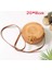 No.6 Tarzı 2020 Yeni Bali Vintage El Yapımı Crossbody Deri Çanta Yuvarlak Plaj Çantası Kızlar Daire Kamış Örgü Çanta Küçük Bohem Omuzdan Askili Çanta Kadın (Yurt Dışından) 2