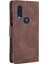 Motorola Moto One Vision ile Uyumlu Kickstand Koruyucu, Kredi Kartı Tutacağı Pu Deri Darbeye Dayanıklı Telefon Kılıfı (Yurt Dışından) 5
