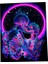 Blacklight Kafatası Goblen, Öpüşen Aşıklar Goblen Uv Reaktif Trippy Psychedelic Neon Halılar Glow 29.5X37.4INCH (Yurt Dışından) 1