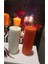 Iv Candles Homedecor 2'li Turuncu Beyaz Baton Mum 2