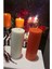 Iv Candles Homedecor 2'li Turuncu Beyaz Baton Mum 5