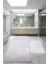 Relax Gri 80X150 + 50X80 cm Büyük Ebat 2'li Banyo Halısı Paspası Seti Kaymaz Klozet Takımı 1
