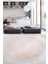 Relax Krem Yuvarlak 100X100 cm Ponpon Saçaklı Kaymaz Tabanlı Makinede Yıkanabilir Banyo Paspası 1