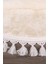 Relax Krem Yuvarlak 100X100 cm Ponpon Saçaklı Kaymaz Tabanlı Makinede Yıkanabilir Banyo Paspası 5