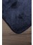 Relax Lacivert Köşeli 60X100 + 50X60 cm 2'li Pufidik Banyo Paspası Seti Kaymaz Klozet Takımı 2