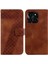 Honor X6A Kabartmalı Desen Cüzdan Pu Deri Flip Folio Kapak Için Kılıf (Yurt Dışından) 1