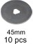 10 Adet Bıçak 45MM Stili Döner Kesici Patchwork Makaralı Kesici Tekerlek Yuvarlak Bıçak Kumaş Bıçak Deri El Sanatları Kumaşlar Kesici Dıy El Yapımı Temel Araçlar (Yurt Dışından) 2