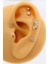 Altınkesesi 14 Ayar Altın Pembe Mineli Yıldız Kıkırdak Küpe Tragus Helix 2