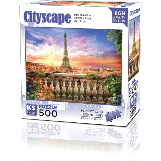 Ks Games Sunset In Eiffel 500 Parça Puzzle